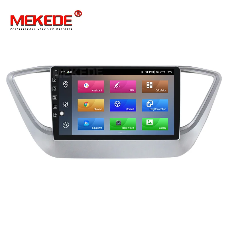 Mekede android10.0 4G+ 64G Автомобильный мультимедийный радио gps навигационный плеер для Solaris hyundai verna встроенный carplay 4G LTE