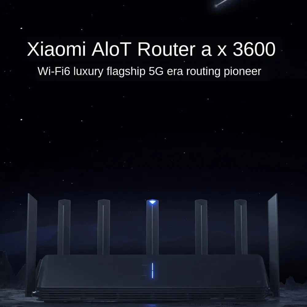 Маршрутизатор Xiaomi Wifi6 Ax3600 Mi AIoT двухдиапазонный 2976Mbs Gigabit Rate Qualcomm A53 внешний