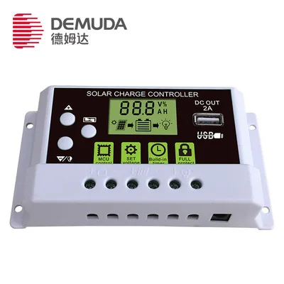 

Controller 10A photovoltaic street lighting lithium battery charging PWM solar energy controller