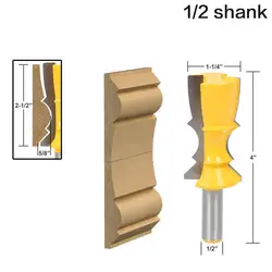 1/2 хвостовик фрезы по дереву большой Реверсивный крона литья фрезы линия нож шип резак для деревообработки инструменты