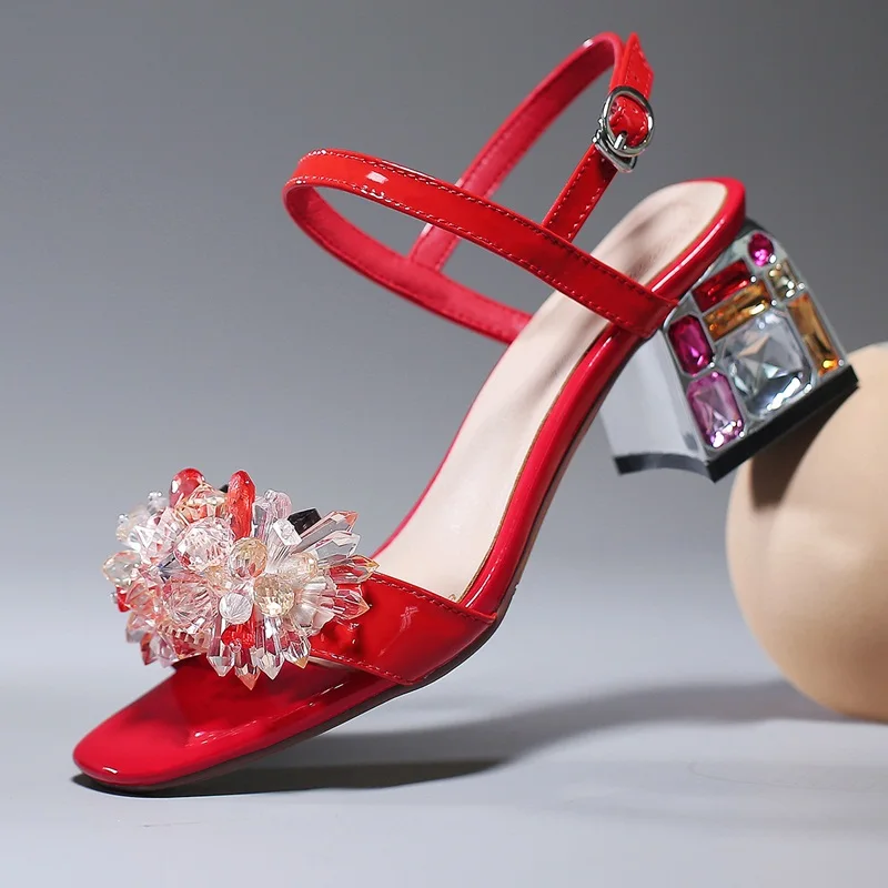 Женские босоножки из натуральной кожи на высоком каблуке размеры 34-43 | Обувь