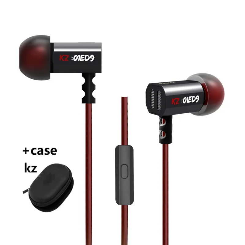 black mic Case KZ ED9 сопла наушники тяжелый бас Музыка гарнитура fever HiFi цинковый сплав металлические наушники ED12 ES3 ES4 ZST AS12 ED2 ZS3 ZS6 ZSN - Цвет: black mic Case
