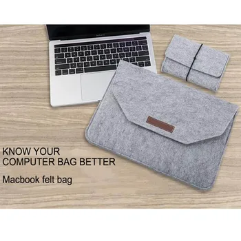 

Laptop Bag Soft Bussiness Wool Felt Sleeve Bag Case For Apple Macbook Air Pro Retina 11 12 13 15inch for HP Mac book 13.3 inch