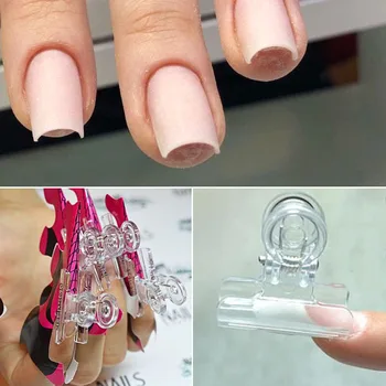 

31MM color transparent plastic C curve nail pinch clip multifunctional nail clipper tool acrylic nail cover 24