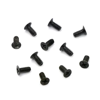 

500pcs/lot M2.5*4 Head diameter 3.5mm Countersunk head philips machine screw black zinc plated laptop screws KM2.5
