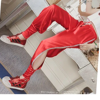 

Pants Female 2020 New Fashion Casual Strange Girl Net Red Wild Was Thin and Beamed Loose Hip Hop Trousers Summer