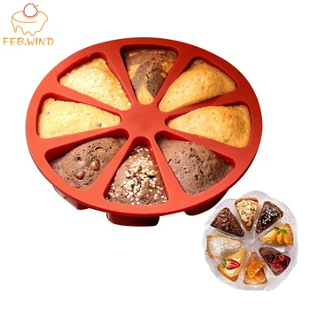 

8 Trilateral Cavity Silicone Mold for Baking Silicone Portion Cake Mold Bread Mousse Chocolat Pans Pastry Tools Soap Mould 264