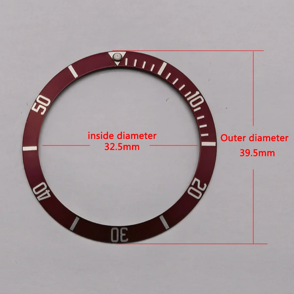 Alumínio Bezel Inserir para Sub Watch Case,