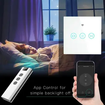 

Smart WiFi Remote Control Touch Voice Control Household Electric Curtain Blind Roller Shutter WIFI Switch Control for Alexa