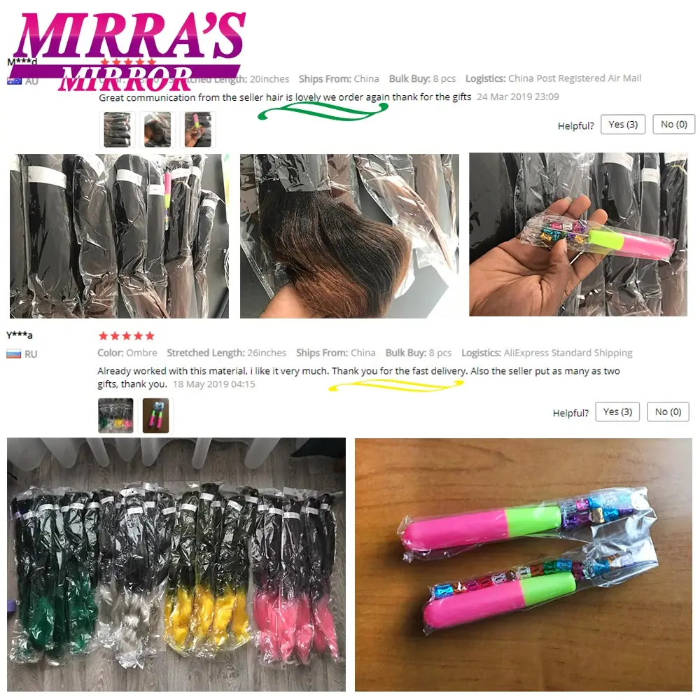 Mirra's Mirror зеркало предварительно растягивается Омбре плетение волос крючком легко Джамбо косы синтетические накладные волосы прямые волосы Yaki два тона