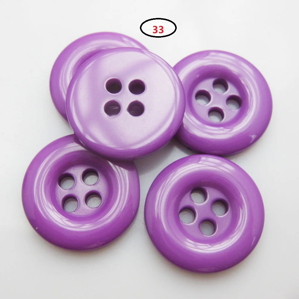 NBNNEG 30Pcs Multicolors 18MM Round Buttons Resin Decorative Scrapbooking Botoes Tailor Garment Sewing Accessory