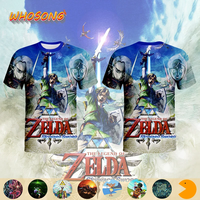 WHOSONG nintendo Топ Игры 3D Zelda забавная футболка интересные детская одежда мужская куртка спортивная одежда
