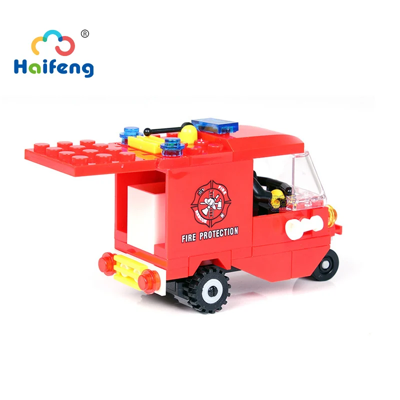 

71PCS Compatible With Legoings Fire Fighting Truck Model DIY Kids Early Education Buliding Block Toys For Boy