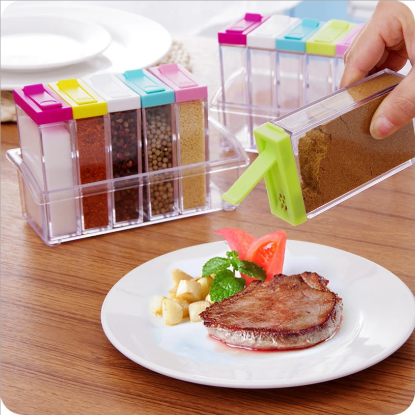 6 шт./компл. банка для специй коробка приправ кухонная емкость хранения контейнер