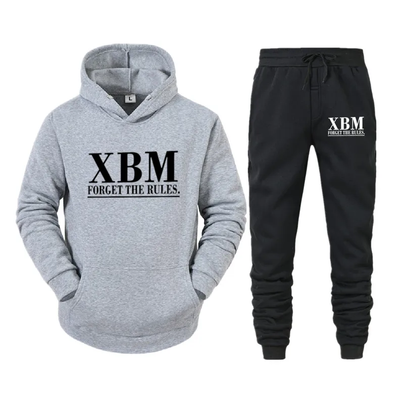 

XBM track suit men's hoodie suit fashion brand printing autumn casual sportswear men's suit sports two-piece men's clothing suit