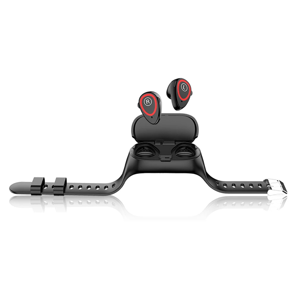 M1 TWS Wireless Bluetooth 5.0 earphone smart watch Health Tracker Pedometer Fitness Bracelet Smart Wristband for sport