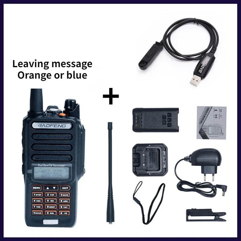 2021Baofeng UV-9R Plus ERA Upgraded Version of Long Range 10w portable Two Way RadioStations Hunting UV-9R PLUS IP68 Waterproof walkie talkie set Walkie Talkie