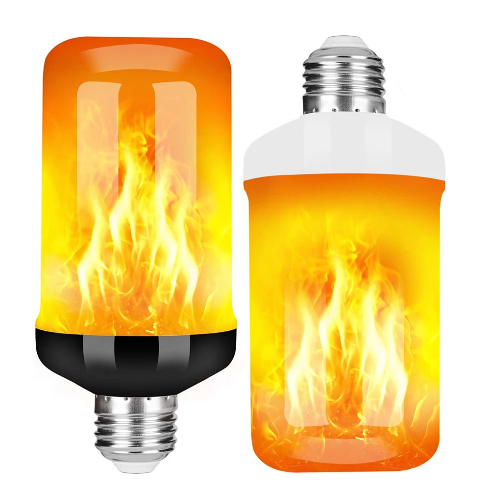 

E27 Flame Bulb 85-265V 9W LED Flame Effect Fire Light Flickering Emulation Decor For Indoor Home Garden Holiday Lighting