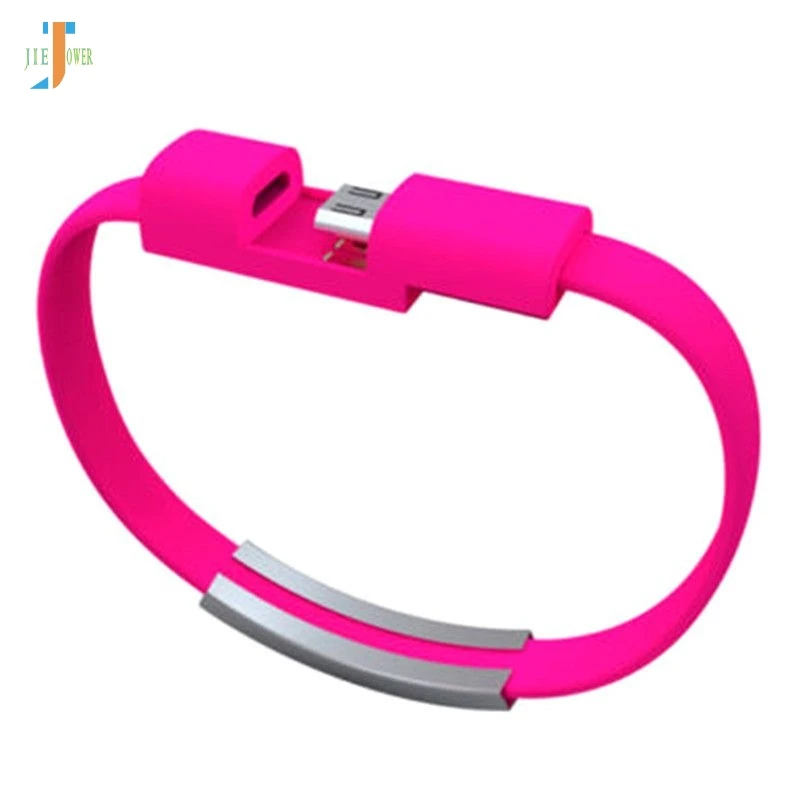 100 шт/лот кабель-Браслет Micro USB на запястье провод для быстрого заряда для iphone XS MAX Xiaomi mi2 Redmi USB 2,0 кабель для зарядного устройства