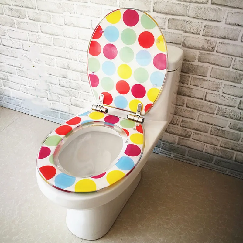 toilet seats B O U V тип универсальный медленно закрывающийся художественный резиновый чехол для унитаза, нержавеющая сталь медленное падение быстросъемные петли высокого качества, J19394 - Цвет: toilet seats B