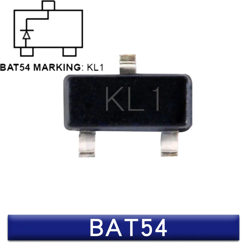 Schottky diode 100pcs/lot BAT54C KL3 BAT54S KL4 BAT54 KL1 BAT54A KL2 SOT23