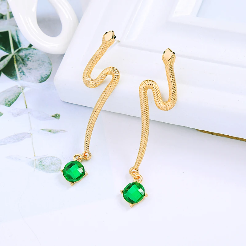 Золото Цвет змея строительства арочных ангаров зелеными кристаллами ручной