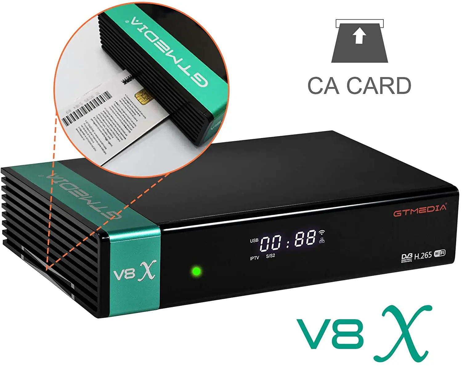 V8X GTMedia,1080P H.265 Ǯ HD,  ű DVB-S/S2/S2X,  CA ī  ccam  WIFI,  