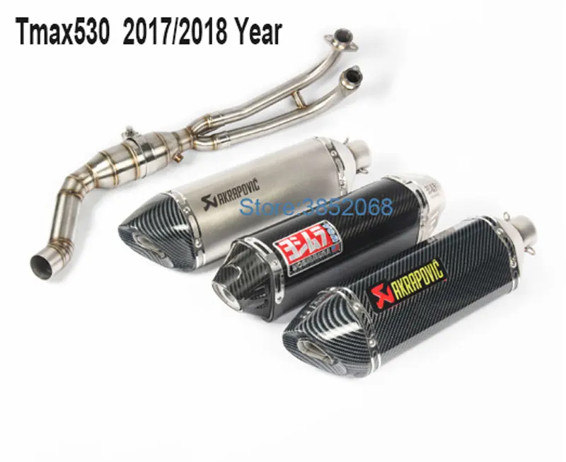 Мотоцикл TMAX530 год выхлоп Conenct средняя труба и Akrapovic глушитель полная система подходит для TMAX530(17-18) год