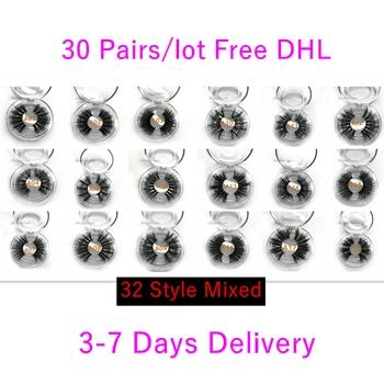 

Free DHL 30 pairs/lot 5D Mink Lashes 25mm Handmade Dramatic Lashes 12 Styles 3D Women Mink Lashes Wholesale