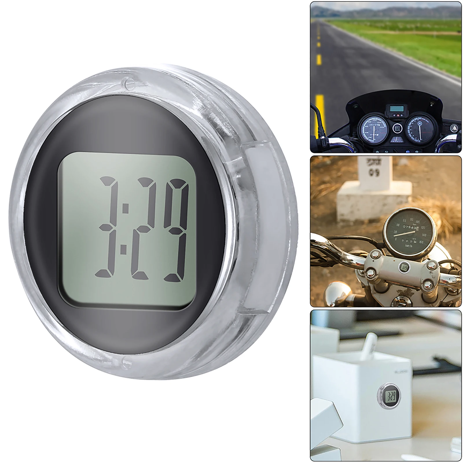 ONEVER New Mini Precision Motorcycle Clocks Watch Waterproof Stick-On Motorbike Mount Moto Digital Clock With Stopwatch | Автомобили и