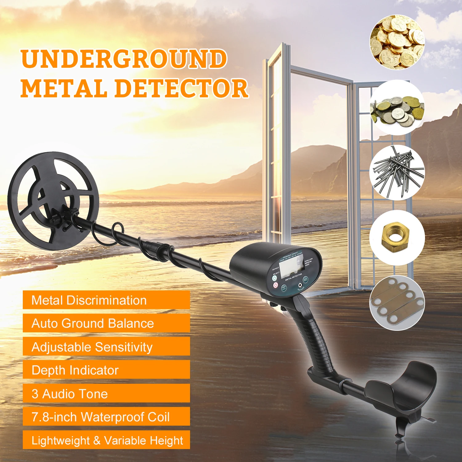 KKmoon Precision Underground Metal Detector Gold Treasure Jewelry