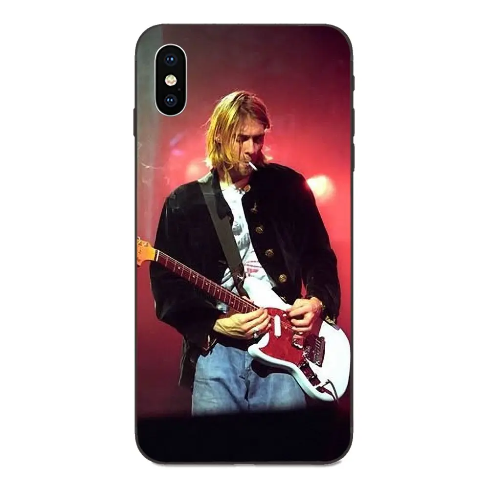 Для Apple iPhone 4 4S 5 5S SE 6 6S 7 8 Plus X XS Max XR мягкий чехол для мобильного телефона Nirvana Kurt Cobain - Цвет: as picture