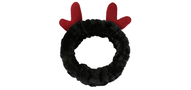 

Korea Autumn Winter New Christmas Deer Horn Hair Band Hair Hoop Fluffy Three-dimensional Face Washing Band Hair Band