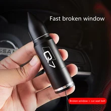 Para q7 martelo de segurança do carro automático de emergência vidro janela disjuntor cinto de segurança cortador de vida saving escape ferramenta de emergência do carro