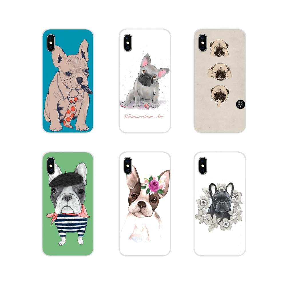 

TPU Transparent Cases For Xiaomi Mi4 Mi5 Mi5S Mi6 Mi A1 A2 5X 6X 8 9 Lite SE Pro Mi Max Mix 2 3 2S French Bulldog Offer Vertical