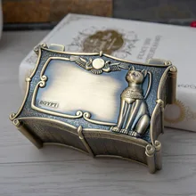VINTAGE อียิปต์ Bastet Cat โลหะ Anubis กล่องเครื่องประดับอียิปต์เก็บของขวัญหน้าแรกหัตถกรรมตกแต่ง Organizer Casket(China)