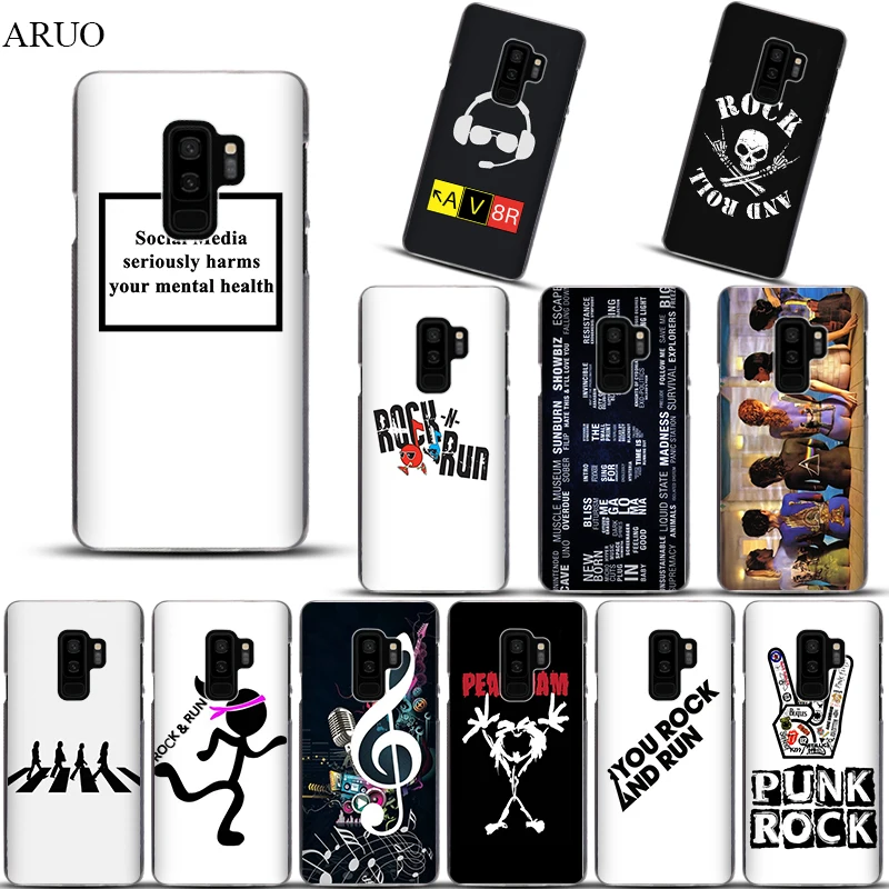 

Love music Punk Rock run clear Hard cover Case for Samsung Galaxy Note 10 9 8 M40 M30 A90 A70 A50 A40 A60 A20e C10 C9 E7 C5 Pro