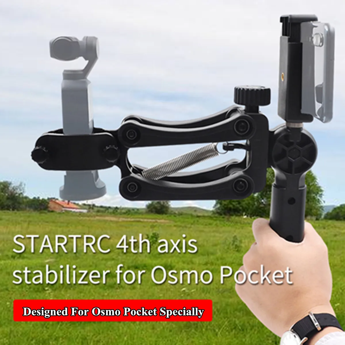 

4th Axis Stabilizer for Dji Osmo Pocket Gimbal Holder Stabilizer with Backpack Clip Strap Osmo Pocket Mount Base Holder Set