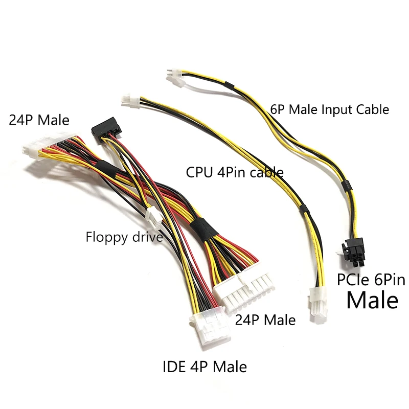 Debroglie Módulo de Fonte de Alimentação Novo Conector Macho de 300w 12v 6pin de Entrada Pcie Pico para pc Itx Mute 24p Modo Atx Cabos de computador e conectores - Imagem 5
