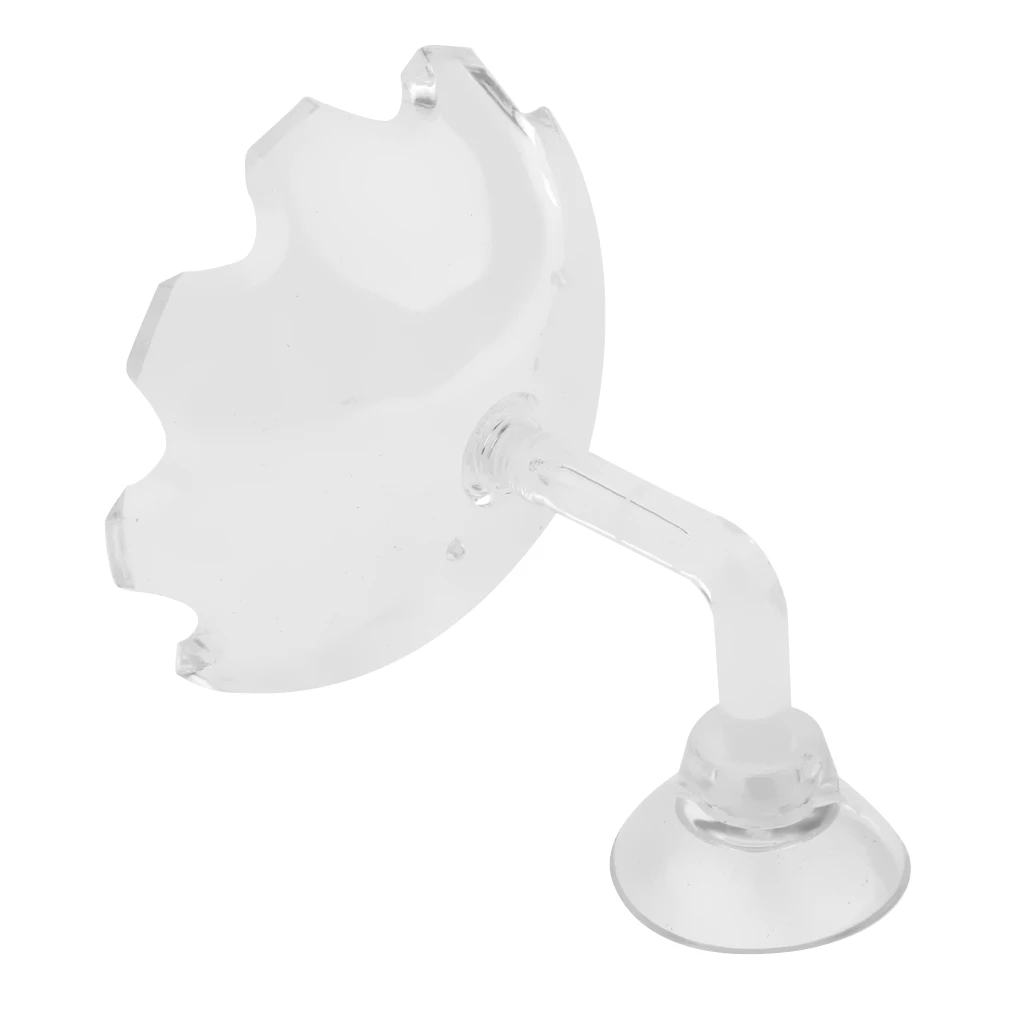 Acrylic Shrimp Feeding Dish Fish Feed Food Tray - Clear Basin Container with Suction Cup Fish Tank Aquariums Accessories