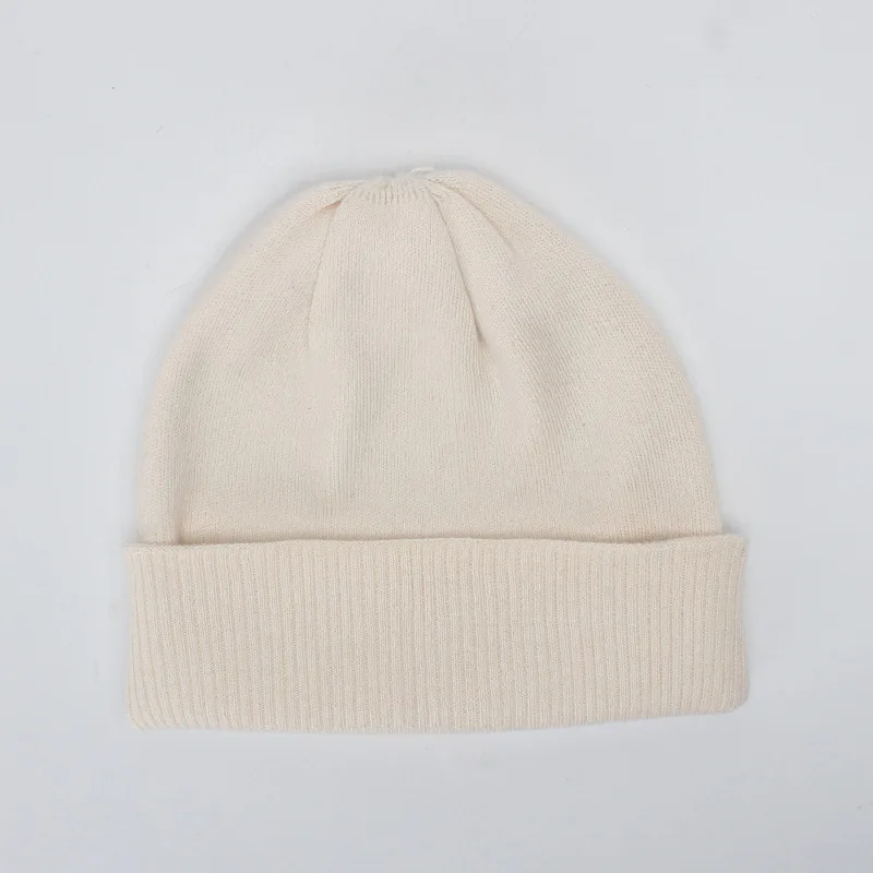 beige Женские вязаные шапки зимние утепленные двухслойные Элегантные повседневные шерсть смесь женская шапка женские шапочки горрос женская шапка - Цвет: beige