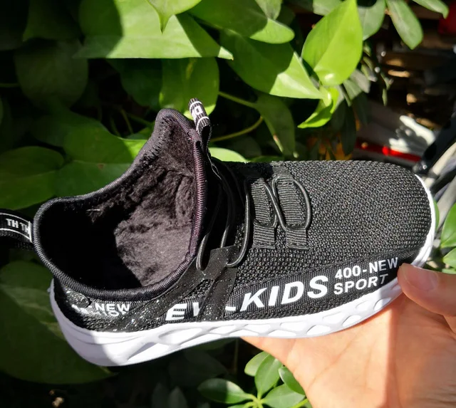 Детские кроссовки для бега; зимняя детская спортивная обувь; Tenis Infantil; корзина для обуви для мальчиков; легкая дышащая обувь для девочек; Chaussure Enfant - Цвет: plus velvet 2