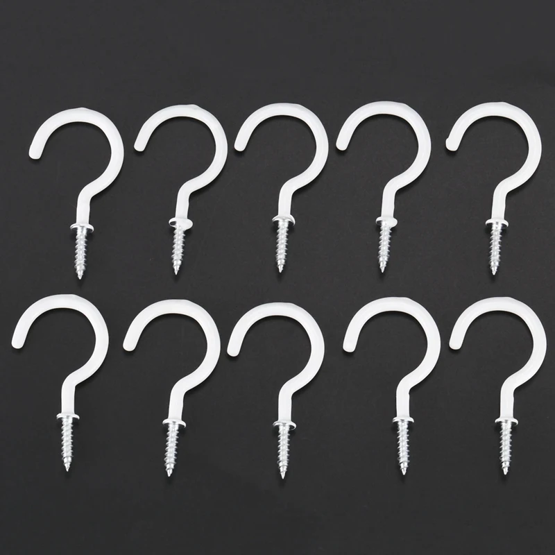 2," крючки для кружек с открытыми плечами из нержавеющей стали с пластиковым покрытием