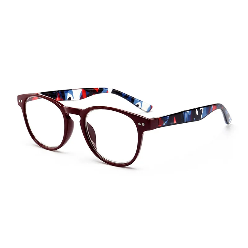 RBENN модные очки для чтения Для женщин Для мужчин цветочный дужки на пружине пресбиопические очки для чтения с диоптриями+ 1,25 1,75 2,75 5,0 6,0 - Цвет оправы: Red