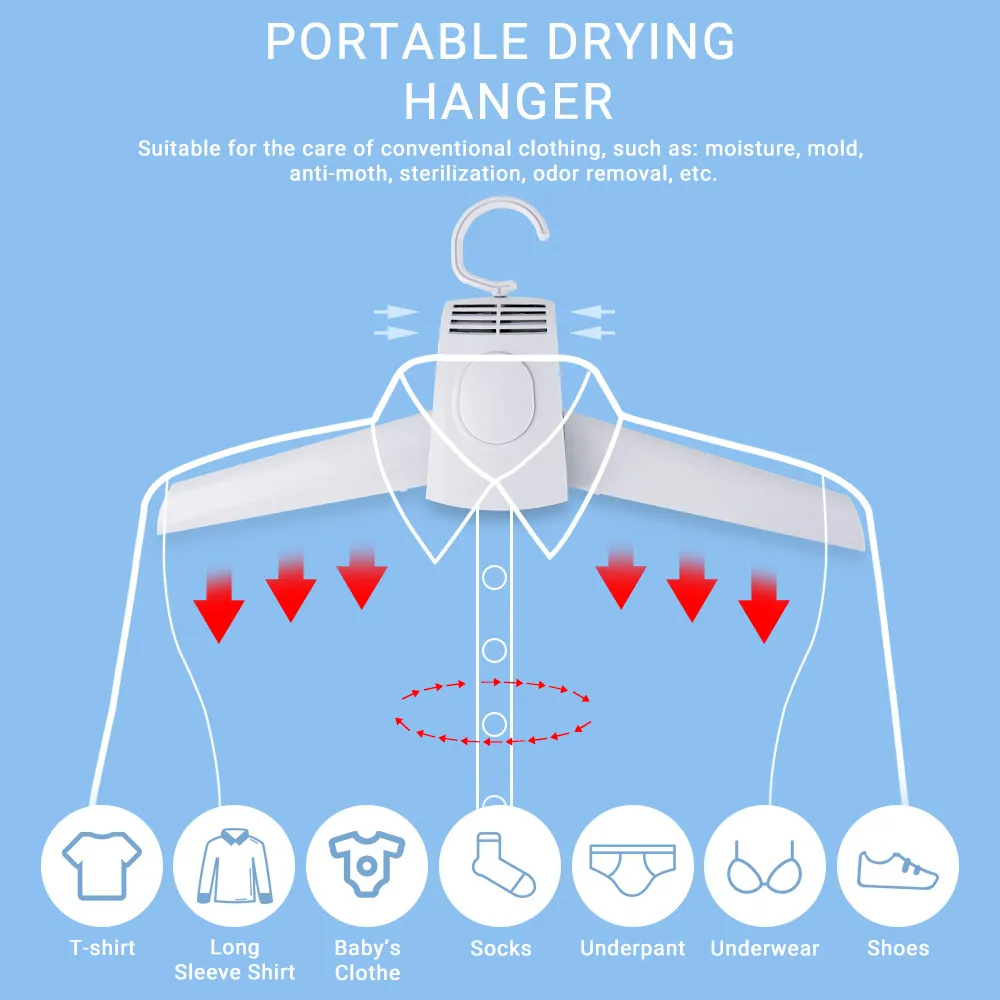 inteligente pendurar secador de roupas viagem mini