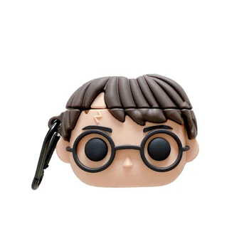 

for Airpods 1 2 3 Cute Boy Harries Potter Soft Earphone Case for AirPods Pro Headphone 3D Cartoon Silicone Cover with Hook