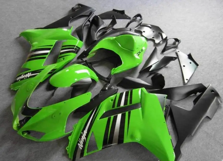 

New ABS Full fairing kit Fit for Kawasaki ZX6R 2007 2008 motorcycle fairings ZX-6R 07 08 Ninja 636 color green bodywork set