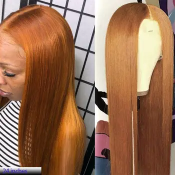 

Honey Blonde Lace Front Wig 30 Colored 13X1 Lace Front Human Hair Wigs Remy Pre Plucked Brazilian Straight Hair Wig Middle Part
