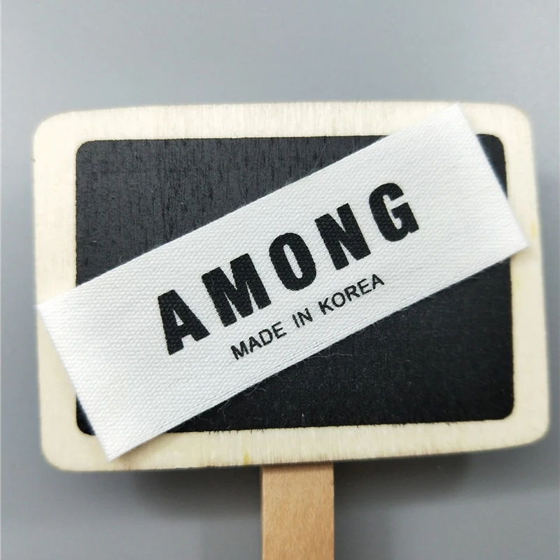 Spot leading label MADE IN AMONG KOREA Korean standard beige cotton mark main label custom-made cloth trademark