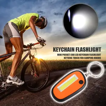 

Mini Pocket COB LED Keychain Flashlight Keyring Torch Backpack Emergency Lamp for Camping Hiking Convenient To Carry